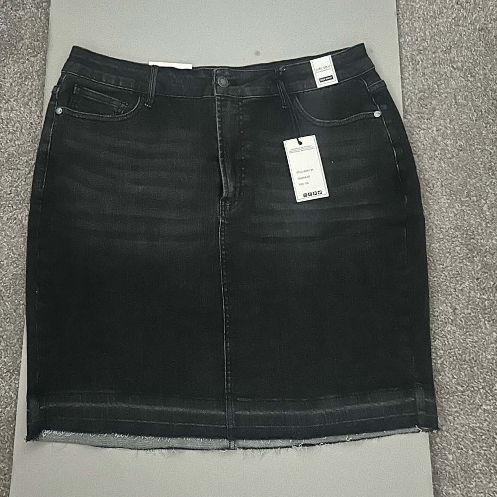 Judy Blue Black Denim Skirt